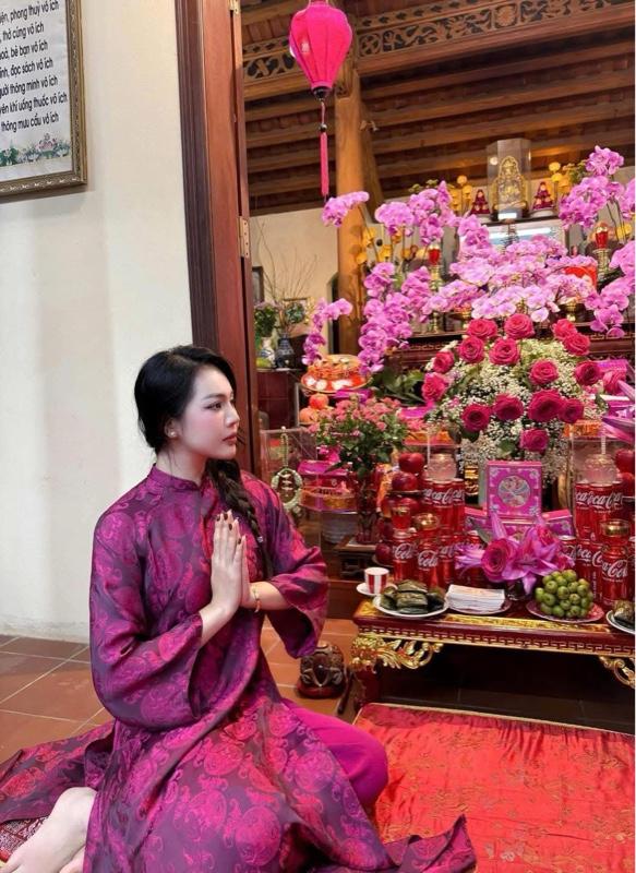 Product Introduction of Áo Dài Lụa Gấm Cao Cấp Thọ Dơi, Mặc Tết Đi Chơi, Dạo Phố, Chụp Ảnh Cực Đẹp 20