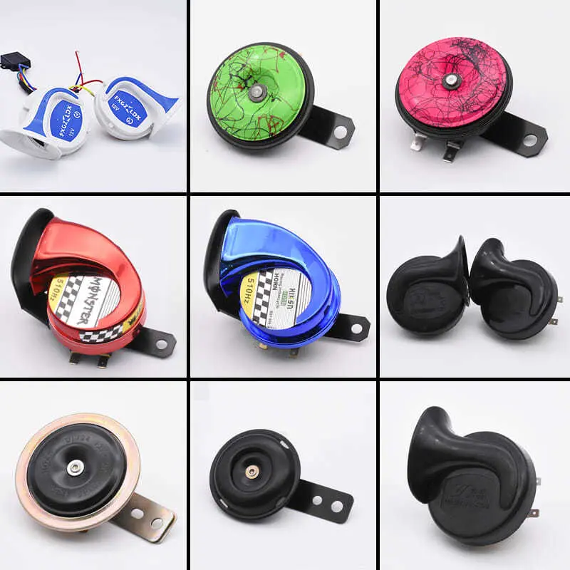 Electric Bike Snail Horn 12v Super Loud Waterproof Horn, High And Low Frequency Horn Modified For Motorcycle Universal Horn