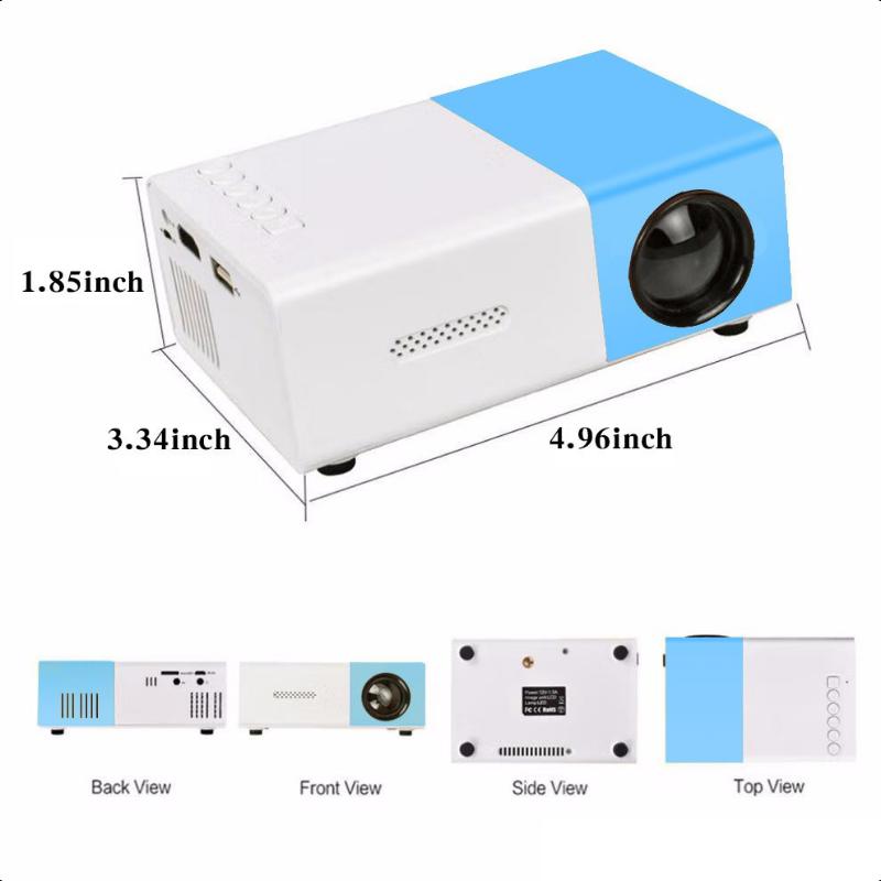 Máy chiếu KOA YG300 Máy chiếu mini cầm tay HD LED có thể kết nối với điện thoại…