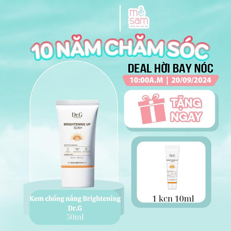 [Tặng 1 kem chống nắng 10mL] Kem chống nắng Dr G brightening up sun+ 50mL