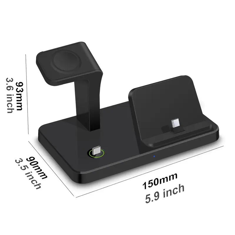 3 In 1 Desktop Charging Station, Multifunctional USB Fast Charging Stand, Suitable for Samsung Galaxy Phone Watch Type-C Interface Devices 2