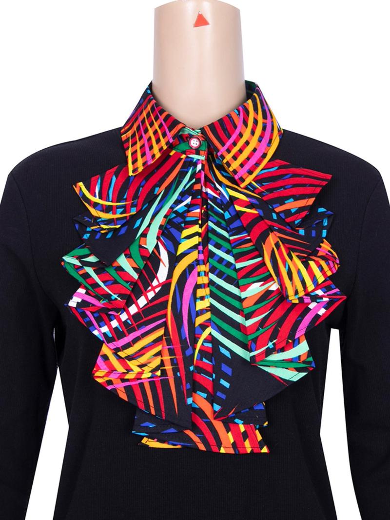 Product Introduction of Ethnic Pattern Tiered Layer Tie, Fashionable Tie for Women & Girls, Casual Fashion Accessories for Party, Daily Clothing Decor, Trendy All-match & Exquisite Clothes Accessories for Birthday Gift 2