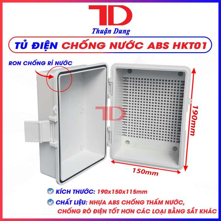 Tủ điện chống nước ABS, hộp kỹ thuật, tủ che ổ điện nhựa ngoài trời đủ kích thước, Thuận Dung