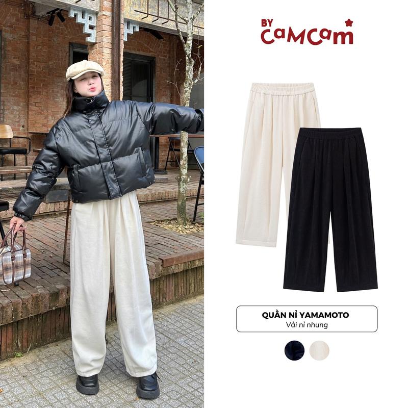 Quần Nỉ Ống Rộng Yamamoto Quần Lười Đa Năng Thu Đông Hottrend 2023 Bycamcam