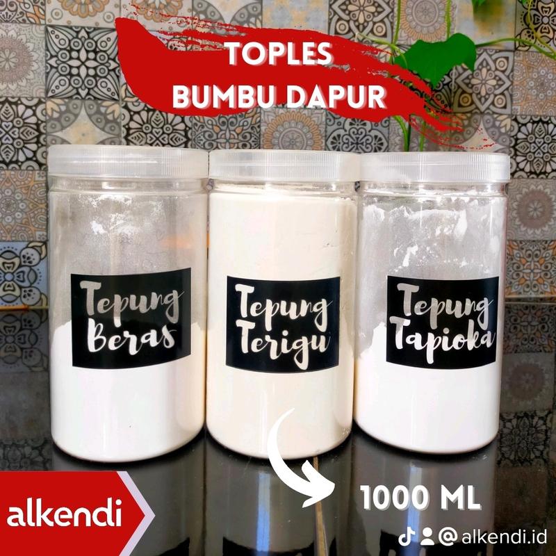 TABUNG 1000 ML - TOPLES BUMBU DAPUR - TUTUP NATURAL (BENING) 0