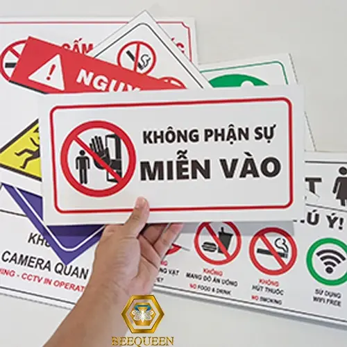 Biển Chỉ Dẫn Trượt Cửa Qua Trái/ Phải, Kéo Cửa - Đẩy Ngang - Kéo Sang Gắn Cửa Ra Vào 4