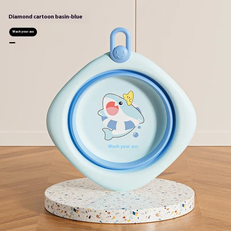 Foldable washbasin for children, portable basin for newborns, thickened baby basin for home use, baby basin