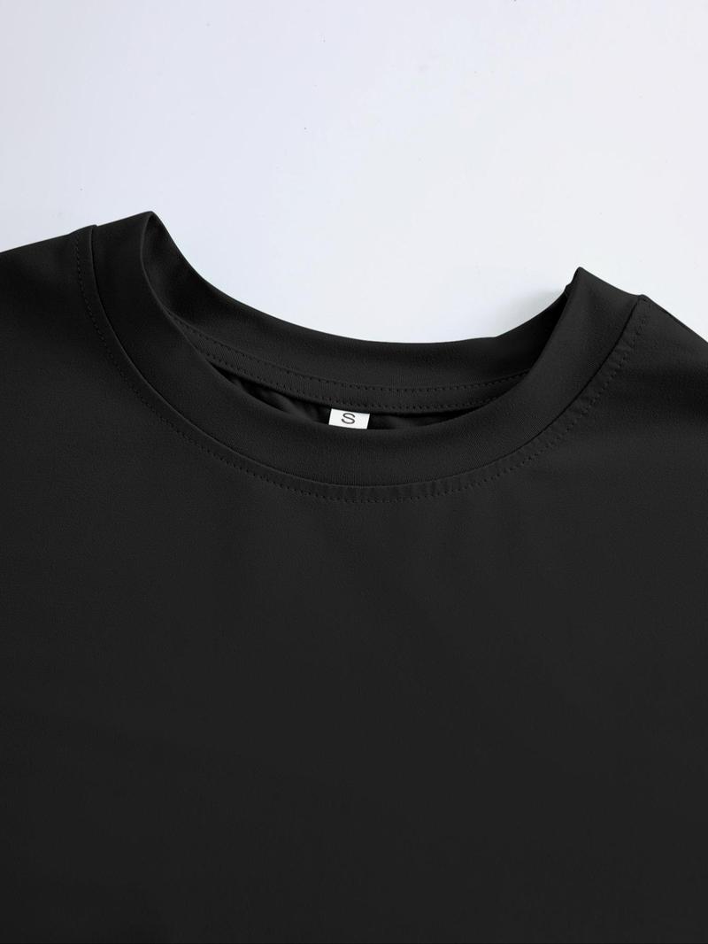 Product Introduction of Women's Letter Print Round Neck Graphic Tee, Vintage Trendy Casual Short Sleeve T-shirt for Daily Wear, Ladies Summer Tops 3