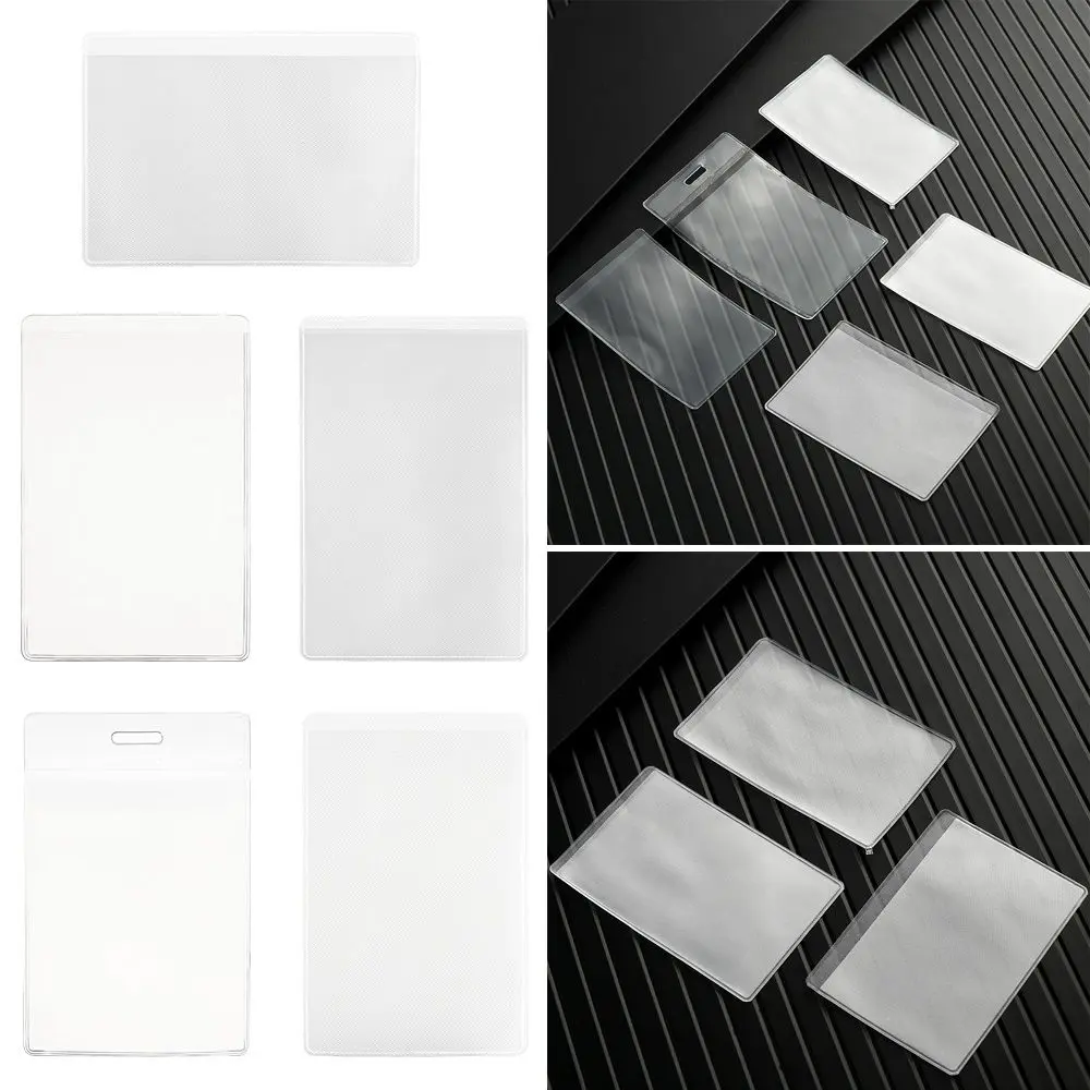 10pcs New Portable Practical ID Business Case Protector Cover Office School Badge Card Sleeve Work Card Holders ID Card Pouch Name Card