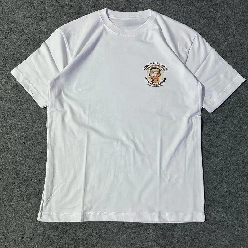 Kaus Sumber Pabrik Pria dan Wanita Kaus Pakaian Tren Fashion Jalanan Gaya Yang Sama Kaus Katun Lengan Pendek Kaus Kualitas Tinggi Empat Musim Kaos kaos  yang cuci kering ‍️‍️‍️‍️hitam t-shirt  skena 3