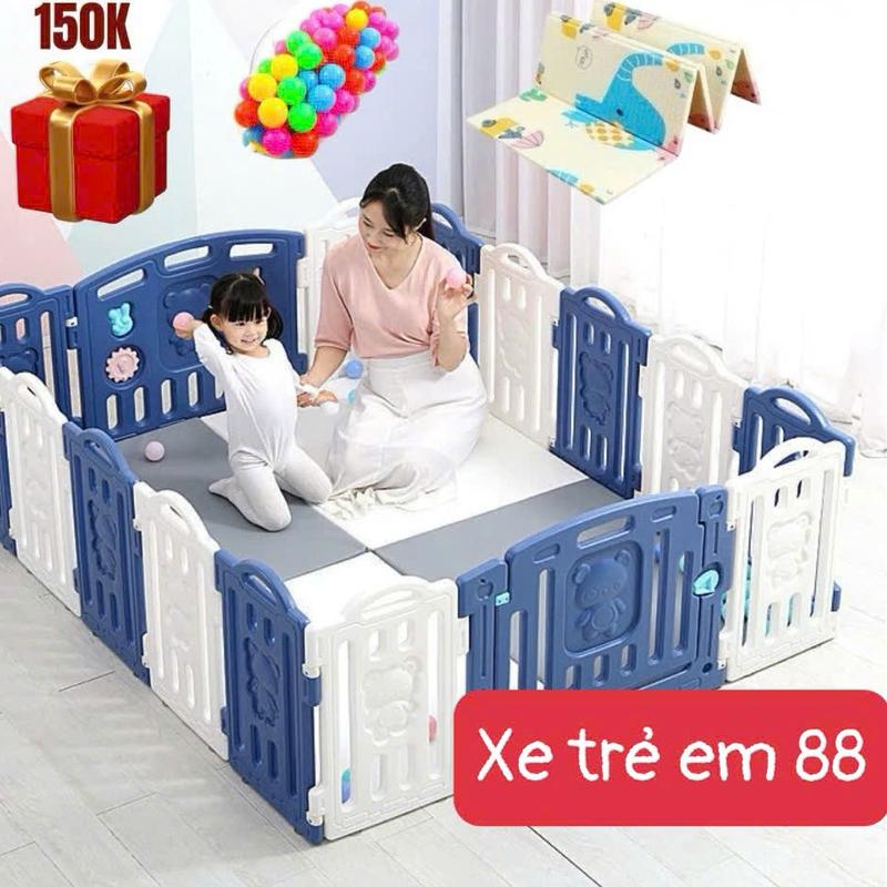 Bộ quây bóng và cũi nhựa trẻ em Metoo.Baby kèm thảm lót và bóng