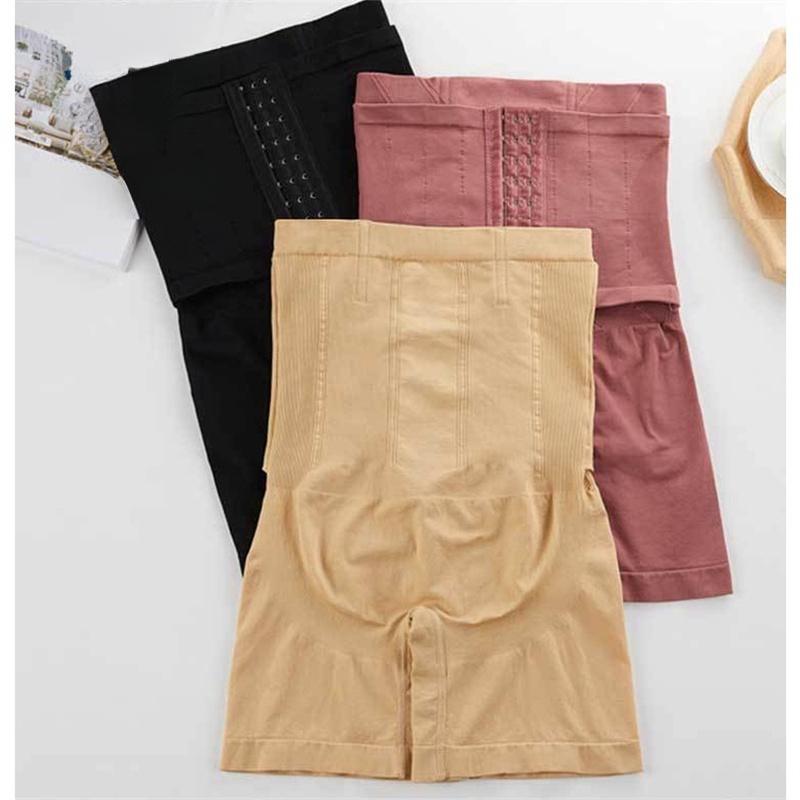 Product Introduction of Seamless Shapewear High Waist Boxer Waist Trainer Women's Corset Breasted  Panties Plus Size Body Shaper Pants with 3 Hooks (With Roll-Up) 8