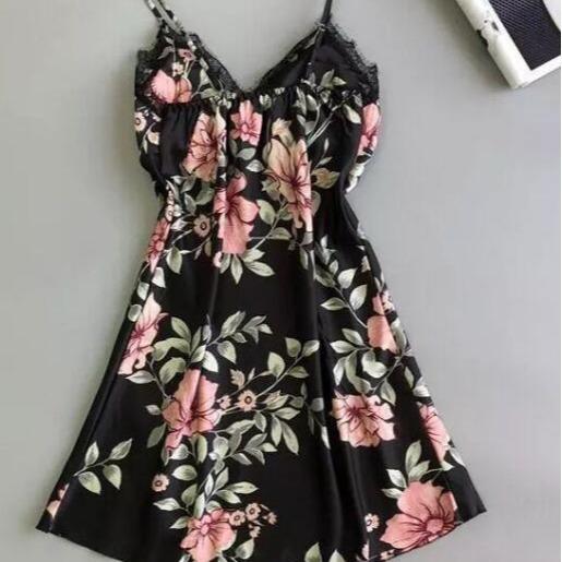 Đồ Lót Nữ Gợi Cảm, Hàng Mới Về Xuyên Biên Giới, Đồ Ngủ Lụa Lạnh In Hình, Ngoại Cỡ, Đồ Ngủ Nữ Mặc Nhà Gợi Cảm, Nhà Sản Xuất 2