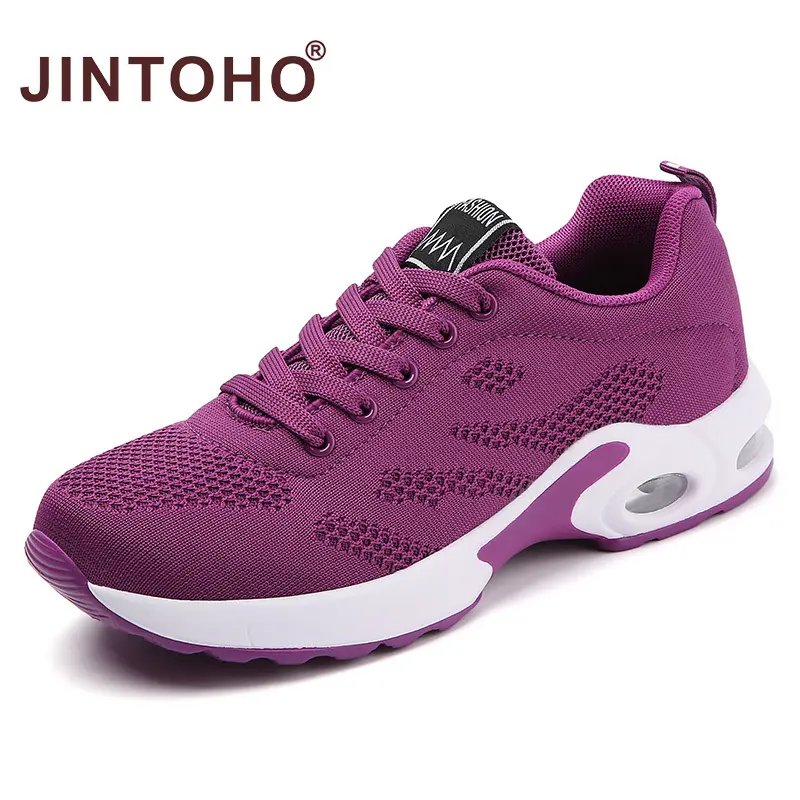 JINTOHO-Giày Đế Bằng Cho Nữ, Giày Thể Thao Nhẹ Để Chạy Bộ, Lưới Thoáng Khí, Đệm Khí 7