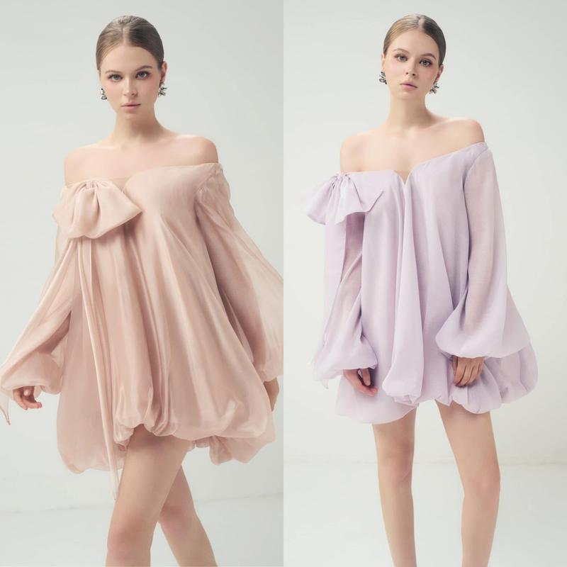 ALI DRESS (Váy Ali trễ vai voan mềm cao cấp) 0