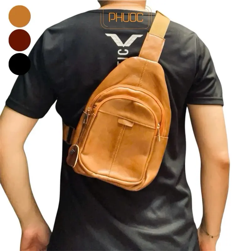 Túi đeo chéo nam da bò thật thời trang cá tính VB01- Bảo hành 2 năm 0