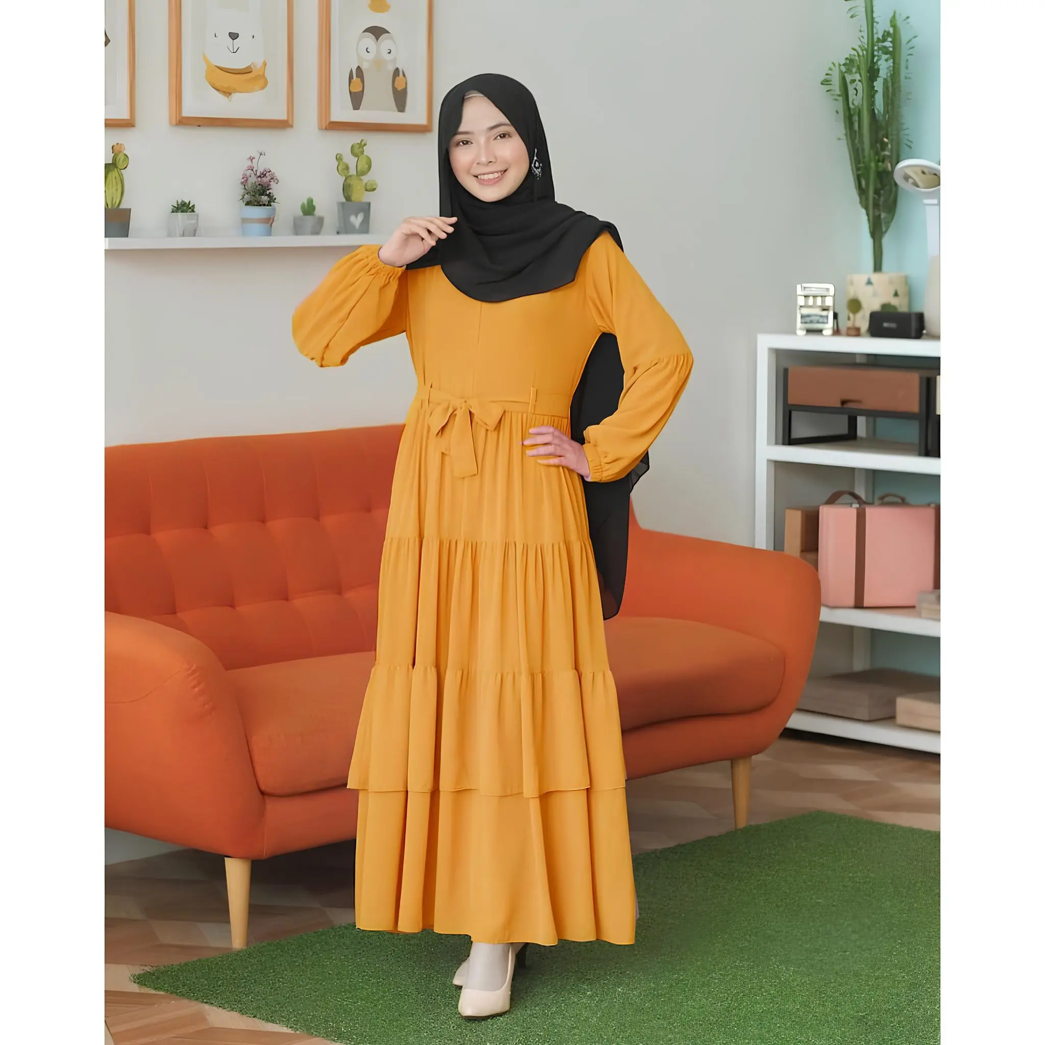 Belani Maxi Gamis Polos Remaja Dress Muslim Wanita Terlaris Fit Katun
