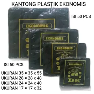 Kantong Plastik Hitam Ekonomis Uk 40-35-28-24-17