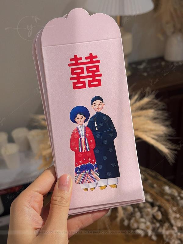 SET 10 BAO LÌ XÌ ĐÁM CƯỚI (GIẤY NHŨ THƠM) - Mẫu Hot Nhất Hiện Nay