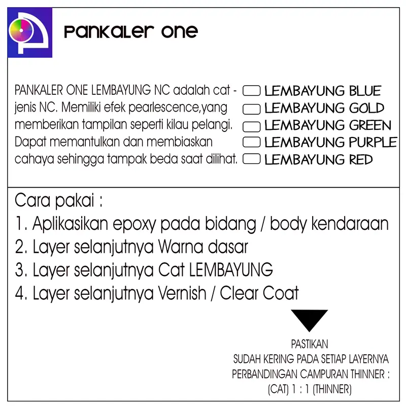 Cat Motor Lembayung Mutiara Ungu Pearl Purple NC Botol 100ml Vario Mio Car Epoxy Paint - Pankaler 5