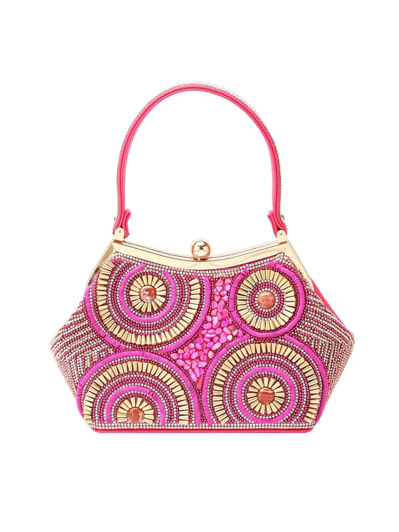 Women's Fashionable Floral Pattern Evening Bag with Detachable Chain Strap, Elegant Rhinestone Decorated Shoulder Bag for Party, Trendy All-match & Exquisite Bag for Birthday Gift