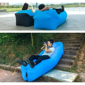 Bantal Kesehatan ZXZ Kasur Angin Lazy Bean Bag 230 x 70 CM - LZ081 - Black Blue Viral