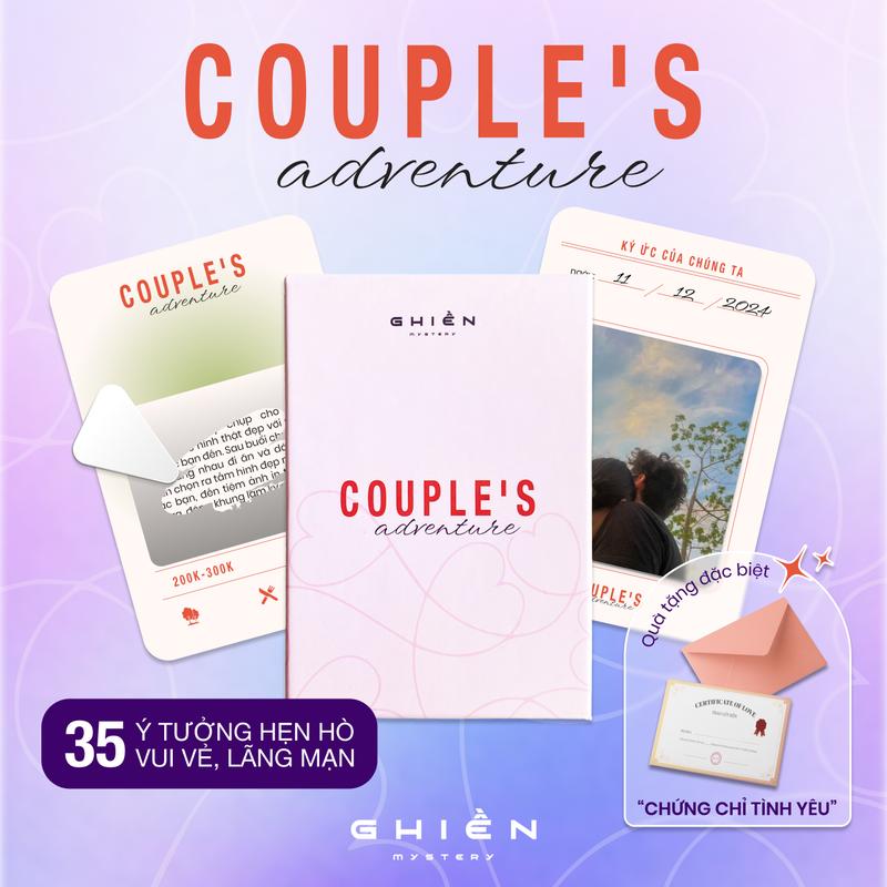Quà tặng giới hạn Couple's Adventure - Bộ Thẻ Cào Tình Yêu Cho Các Cặp Đôi - 35 ý tưởng hẹn hò lãng mạn | Ghiền Mystery bộ bài test người yêu