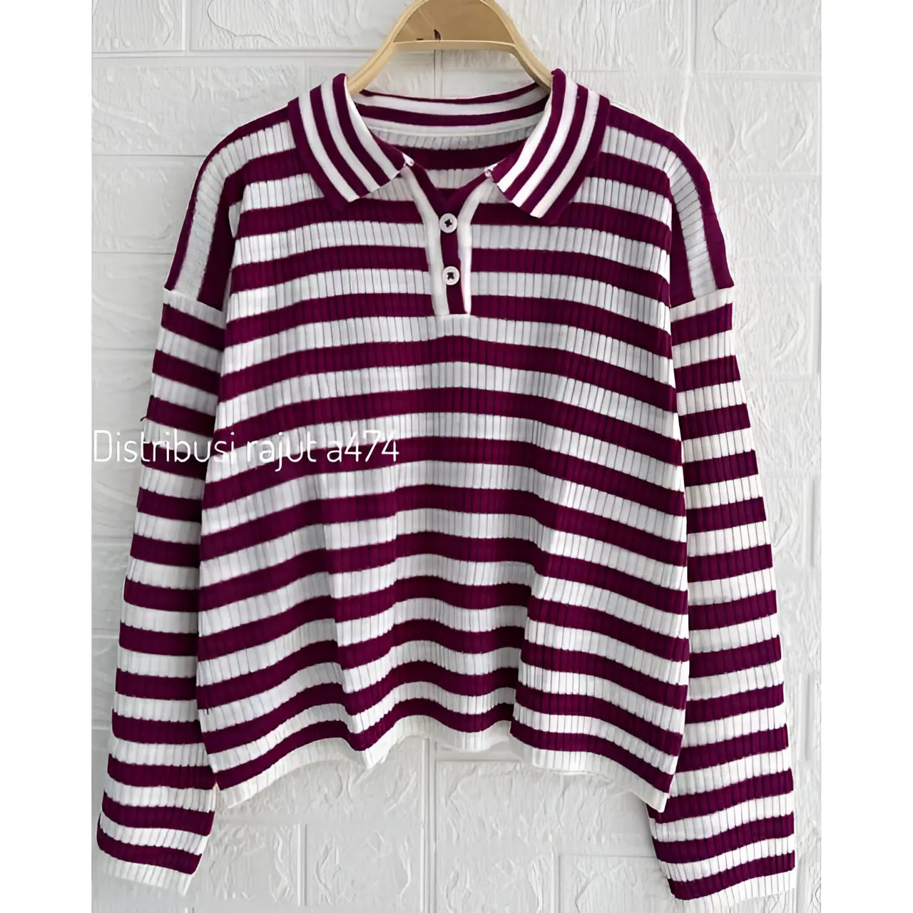 SILVANA SWEATER RAJUT MOTIF BLASTER WANITA Atasan Baju Fit