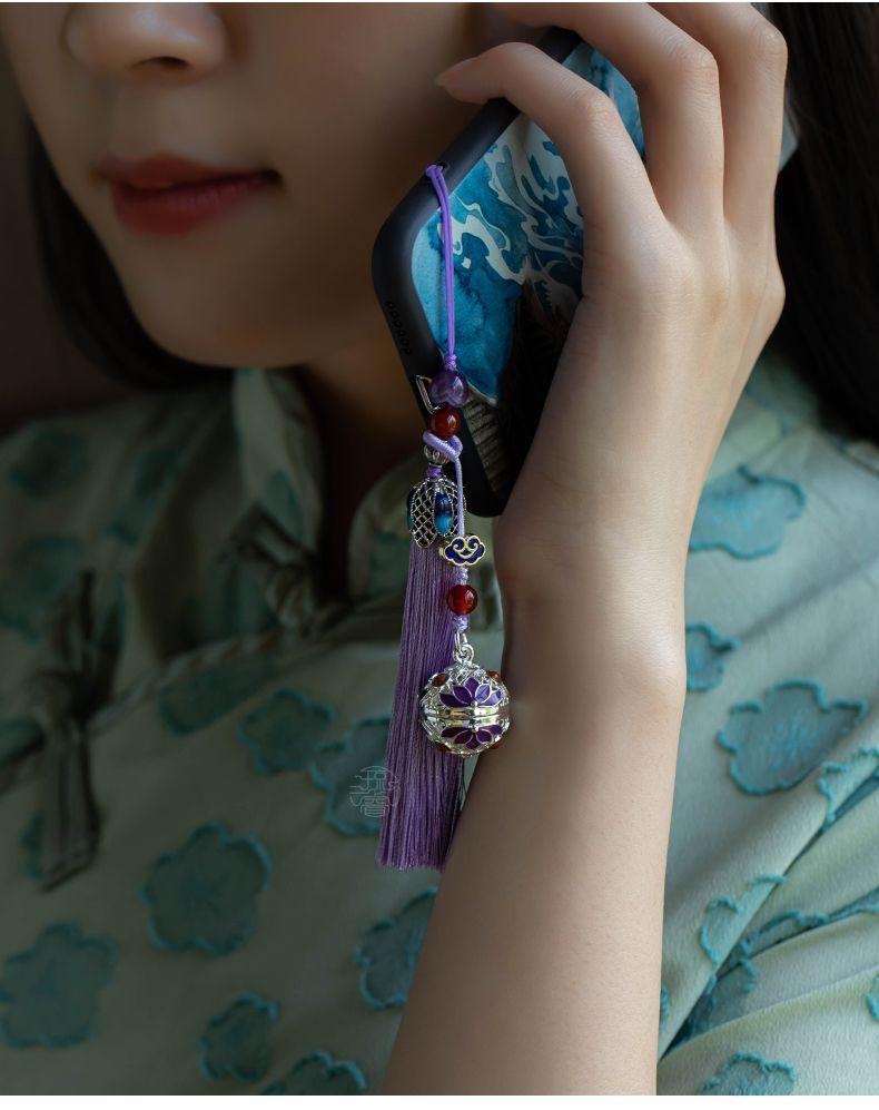 Product Introduction of [2120 Positive Reviews] Qiongrui Portable Aromatherapy Sachet Tassel Phone Chain Pendant Hanging Rope Chinese Retro Style Personalized Pendant Car Keychain 2025 15