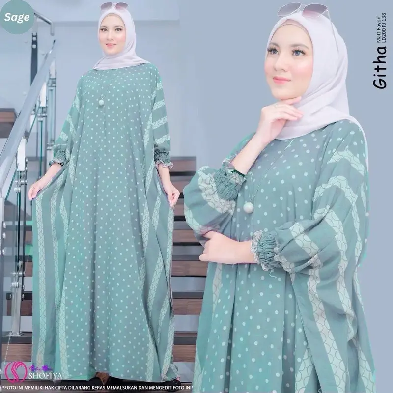 DASTER KAFTAN GHITA PAKAIAN WANITA KEKINIAN // DASTER JUMBO // PAKAIAN WANITA JUMBO // PAKAIAN MUSLIM WANITA Rayon 2