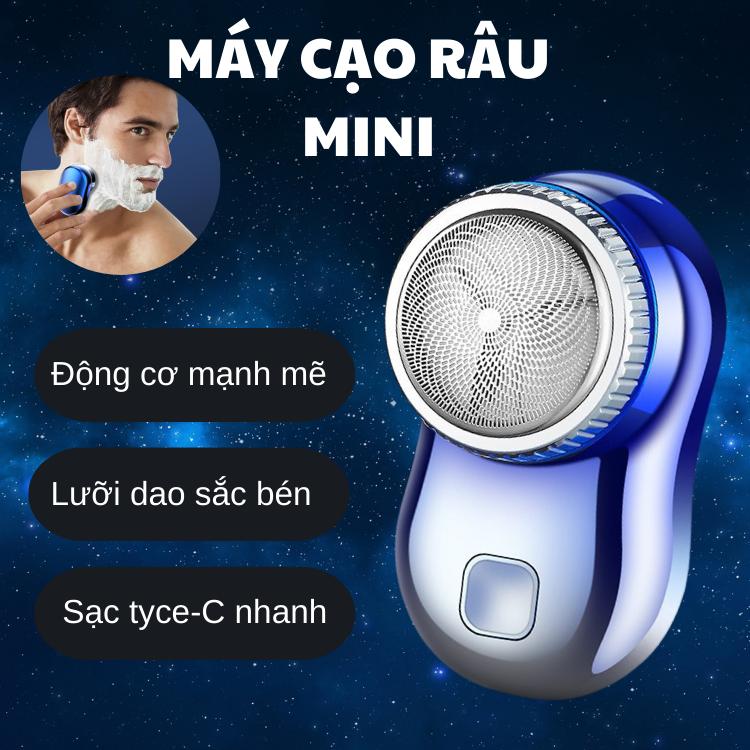 Máy cạo râu điện cho nam, dao cạo râu mini nhỏ gọn sạc tyce-C USB tiện lợi, máy cạo râu mini, máy cạo râu hông minh, daocaorau
