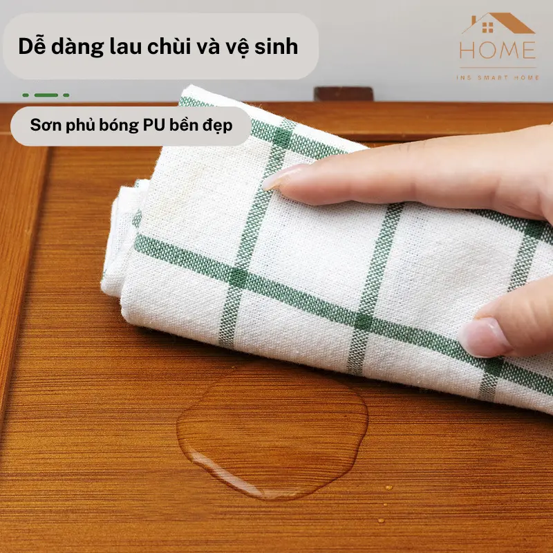 Tủ Giày Dép Bằng Gỗ Tre Tự Nhiên 7 Tầng 4 Cửa, Phong Cách Tân Cổ Điển Chống Mối Mọt Cao Cấp 7