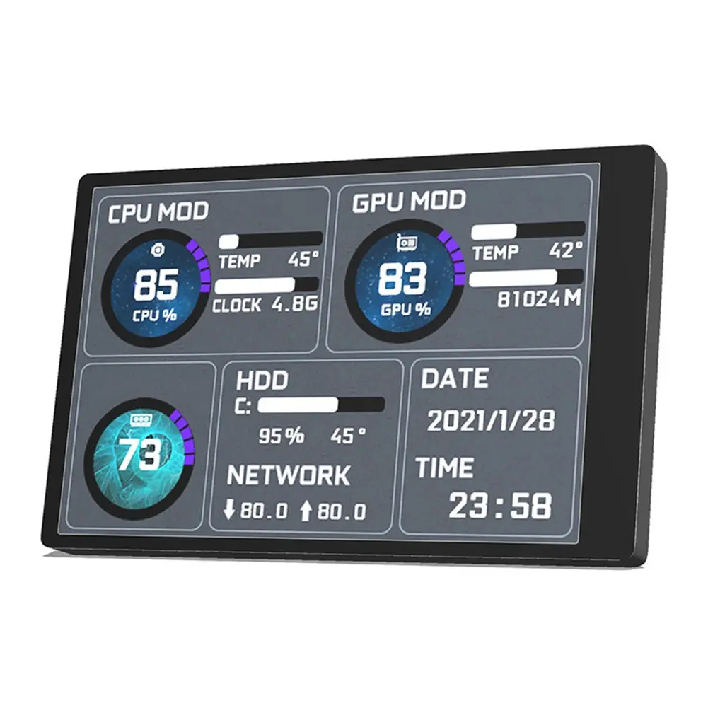 Compact 3.5 IPS Type C Secondary Screen for Enhanced Computer Productivity