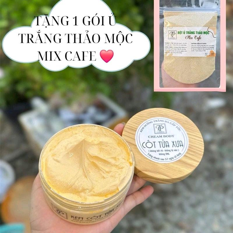 Kem Cốt Tữa Xưa 280g Tặng Ủ Trăng Thảo Mộc Hỗ Trợ Da Ngâm Khô Thâm Đen