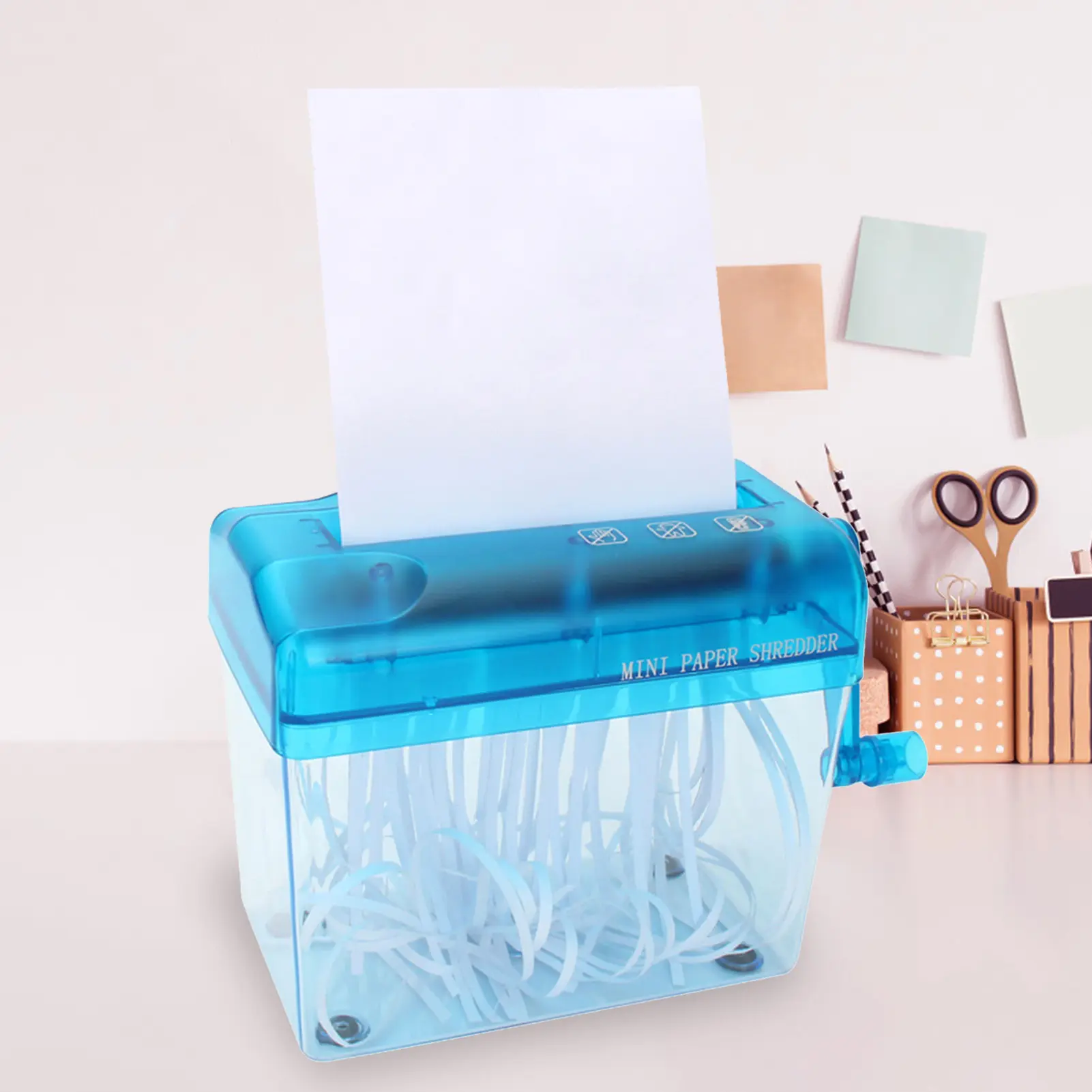 Manual Shredder Wide Application Effective ABS Labor-saving Manual A6 Paper Shredder Office Supplies