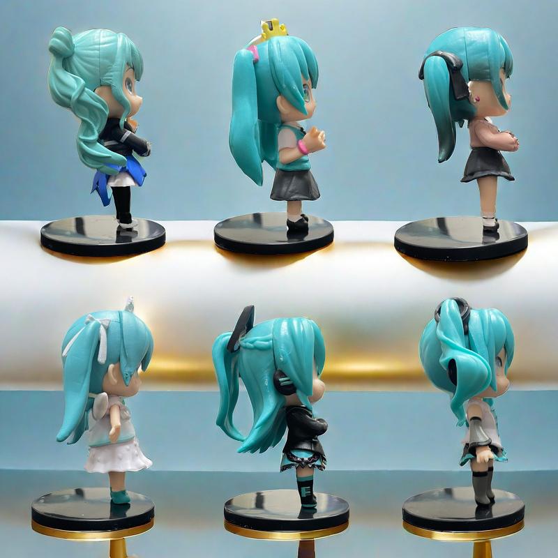 Product Introduction of Mô Hình Nhân Vật Hatsune Tương Lai, Hàng Mới Về, 6 Mũ Nhỏ Quà Tặng Hàng Hóa Anime, Bộ Dụng Cụ Nhà Để Xe Ô Tô, Đồ Trang Trí Mô Hình, Bộ Sưu Tập 1417 Người 17