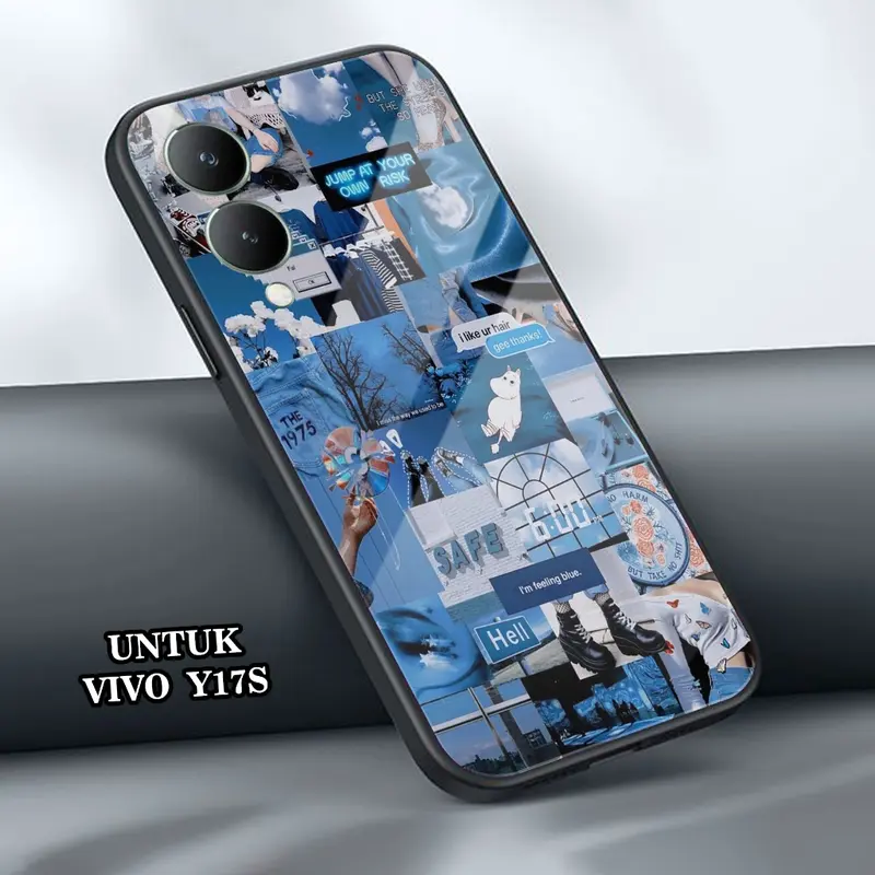 Case VIVO Y17S - Casing Hp VIVO Y17S - Motif ( AESTHETIC ) - Silikon Hp  VIVO Y17S - Softcase Glass Kaca - Case 2D Glossy - Kesing Hp - Hardcase Glossy - Case Terbaru - Cassing - Cod 6