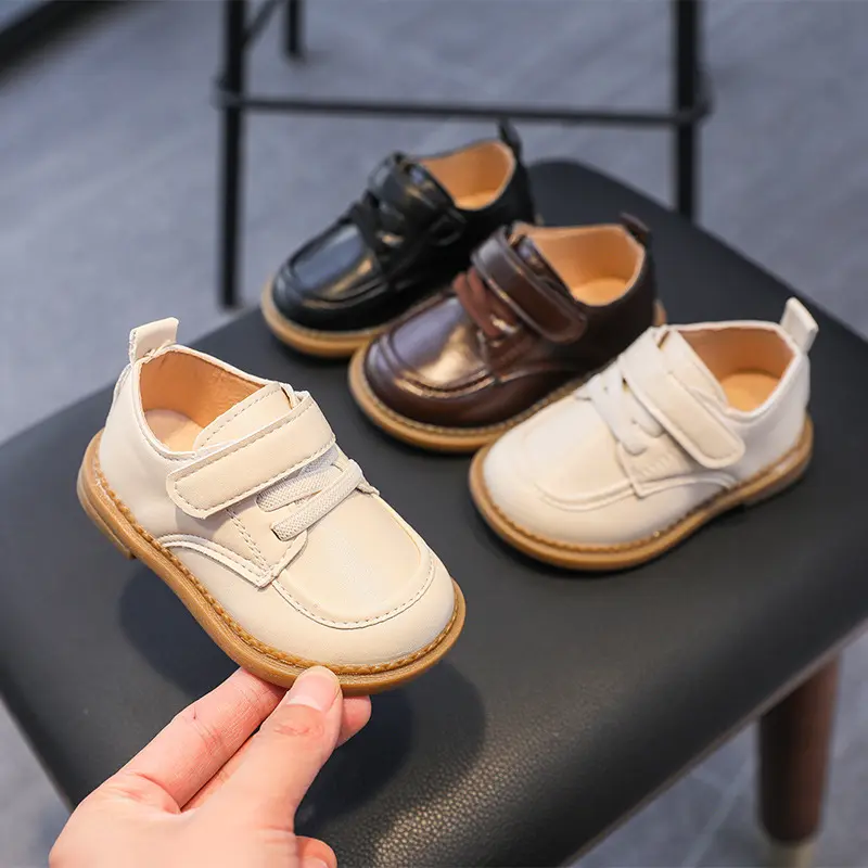 [Mẹ ShuBim] -GY02-Giày Da Đế Mềm Cho Bé Trai Đi Dạo - Tập Đi - Size 16-26