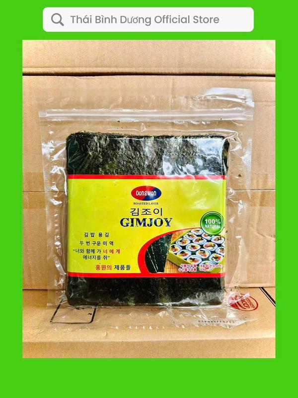Lá kim cuộn Rong biển cuộn cơm Gimjoy 50 lá Xanh - Có Zip