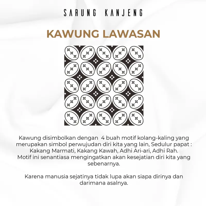 Sarung Kanjeng Premium Motif Kawung Full Original 1
