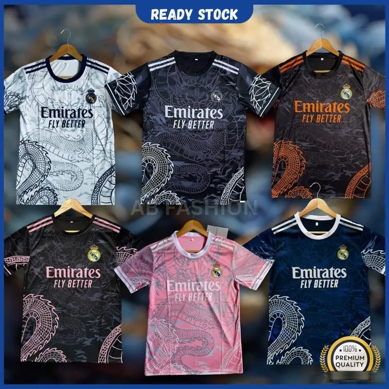 2025 Jersey Real Madrid Dragon Special. Ed. FOOTBALL Soccer jersey / Football shirt RM short sleeve，Size S- 6XL,Menswear summer top shirt, short sleeve, vintage, Unisex, casual and comfy,streetwear,ethnic wear