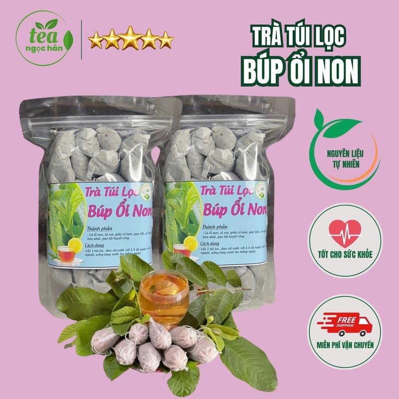 Combo 60 Túi Lọc Trà Búp Ổi Non Mix 6 Vị Thơm Ngon [ Lá Sen, Giảo Cổ Lam, Hoa Nhài,Gạo Lứt,Thảo Cỏ Ngọt, Lá Nếp ]- Trà Lá Ổi Thảo Mộc Vị Nước Trà Tea chè dưỡng nhan traho acuc