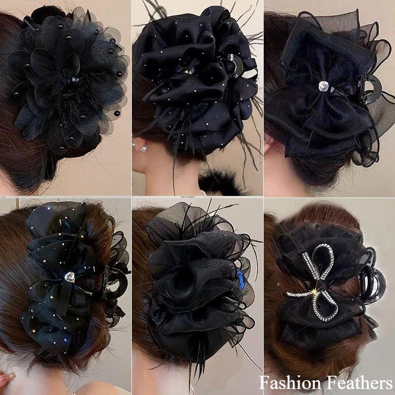 Kẹp tóc tiểu thư cặp tóc nơ tiểu thư to phong cách hàn quốc 13cm