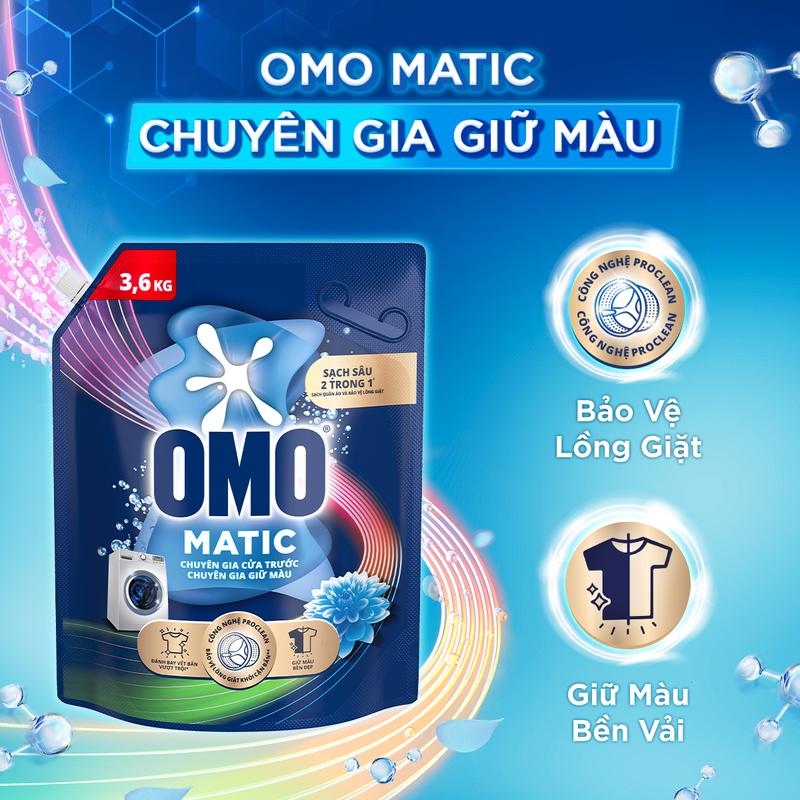 Combo 2 túi Nước giặt OMO Matic  túi 3.6/3.9/4.1kg (bao bì tùẏ lô nhập hàng) 7