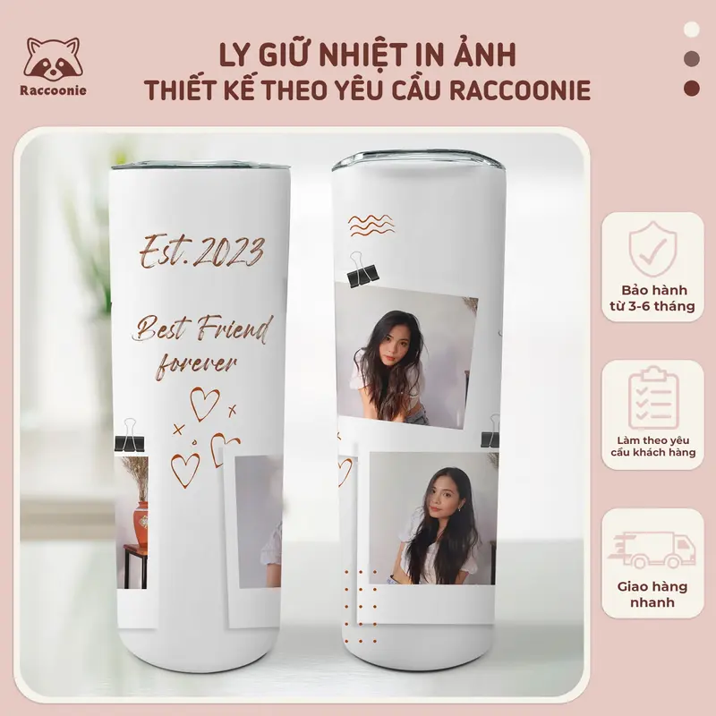 Ly Giữ Nhiệt In ảnh Theo Yêu Cầu - bình giữ nhiệt in hình Theo Yêu Cầu, Bình Giữ Nhiệt Cao Cấp -  Raccoonie - TB002 0