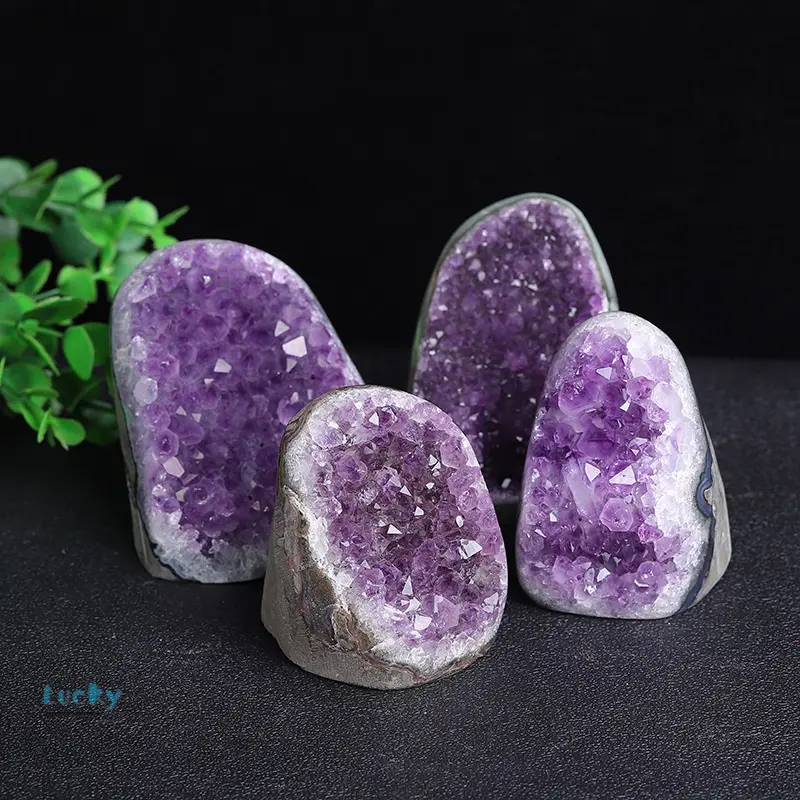 Đồ Trang Trí Cụm Thạch Anh Tím Tự Nhiên, Thạch Anh Tím, Thị Trấn, Gia Đình, Pha Lê