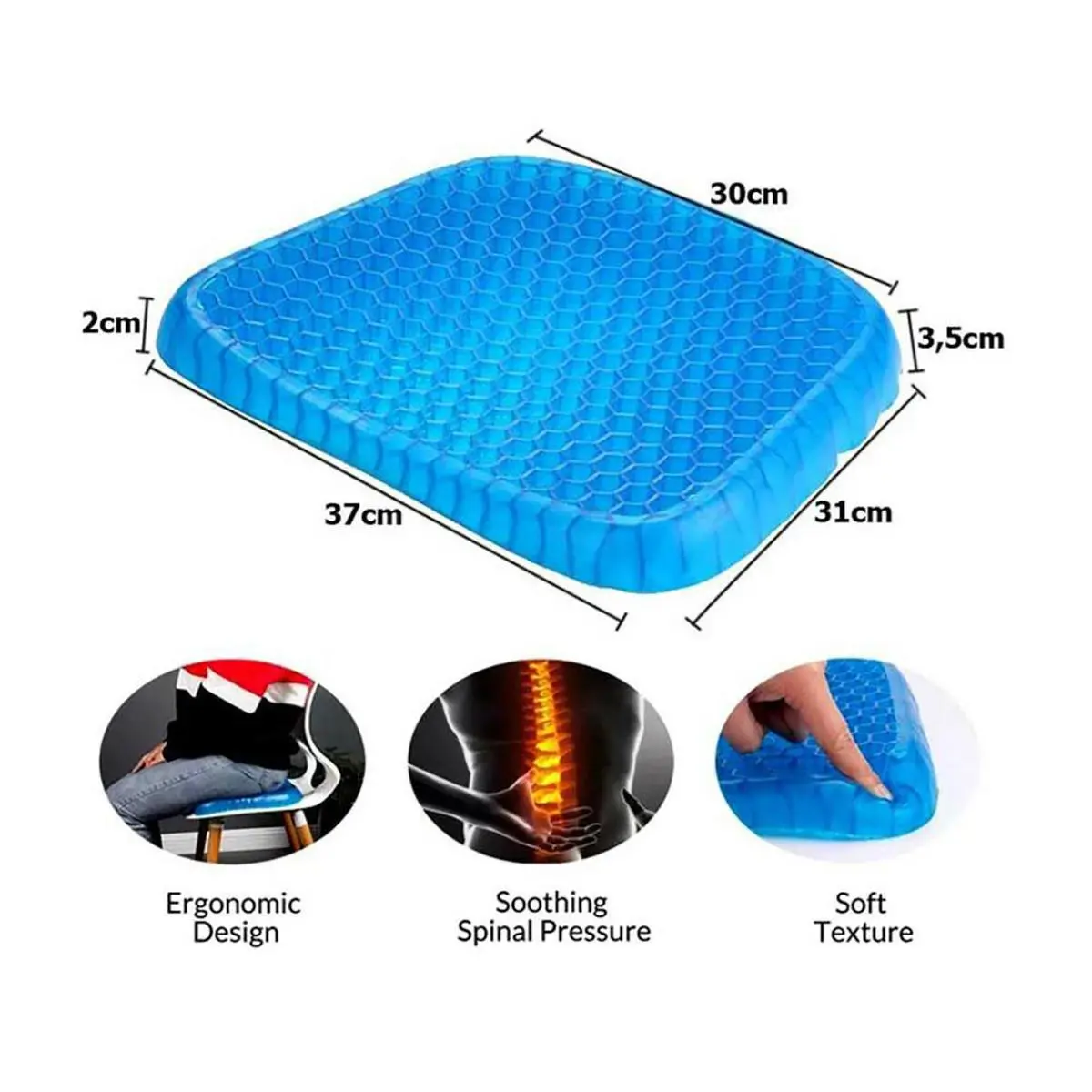 Egg Sitter bantal alas duduk silicon gel empuk high quality free cover bantalan kursi silikon silicone cushionbantal jok kursi mobil lantai Alas duduk kesehatan bantal gel anti ambeien