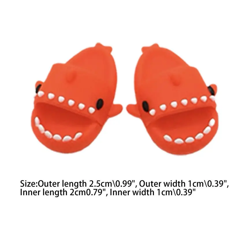 Dép Lê Mini Cho Chuột Hamster, Dép Cá Mập, Thiết Kế Hoạt Hình Dễ Thương, Đồ Trang Trí 2 * 1Cm, Thích Hợp Cho Thú Cưng Nhỏ J1Y0 8