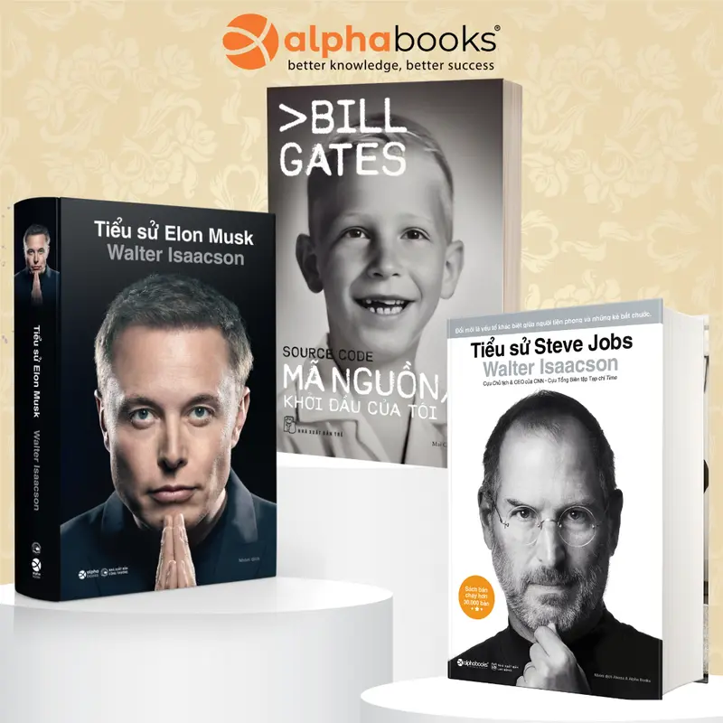 Combo/Lẻ Sách: Mã Nguồn (NXB Trẻ) + Tiểu Sử Elon Musk + Tiểu Sử Steve Jobs - Alpha Books - TOP 100 0