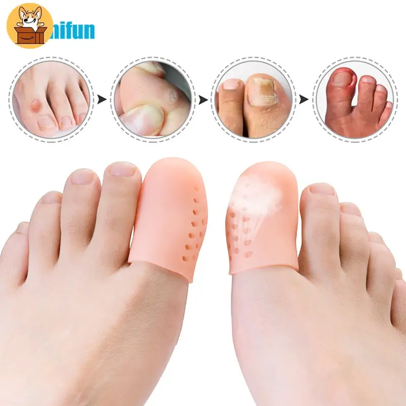 【Am-az】2pcs Big Toe Protector Bunion Thumb Care Silicone Soft Breathable Foot Corns Blisters Toe Sleeve Cap Cover
